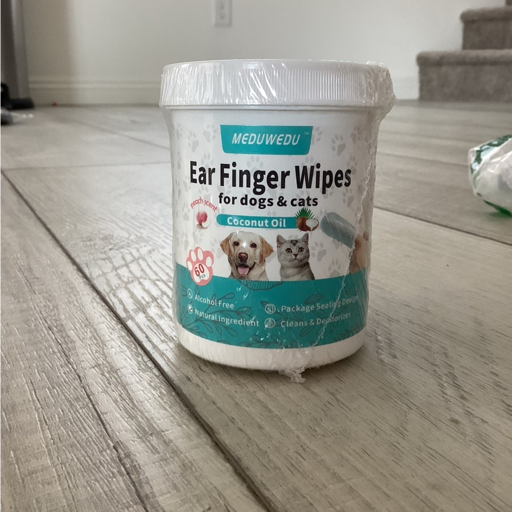 MEDUWEDU Ear Finger Wipes for Dogs & Cats